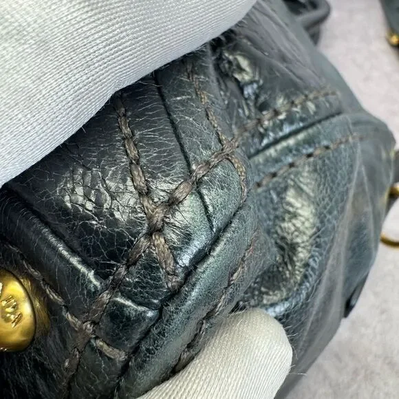 Prada Vitello Shine Leather East West Bauletto Bag - Picture 6 of 16